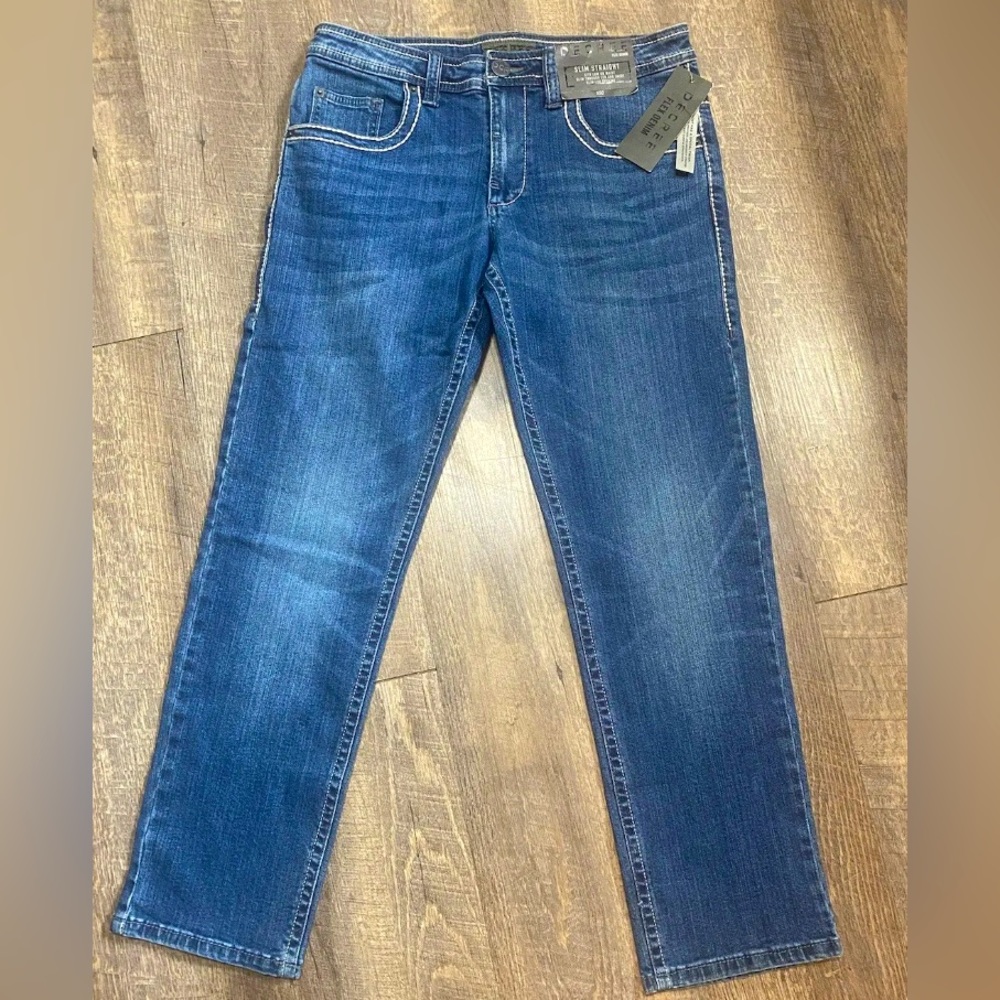 NWT Mens Decree flex denim slim straight denim size 30x30